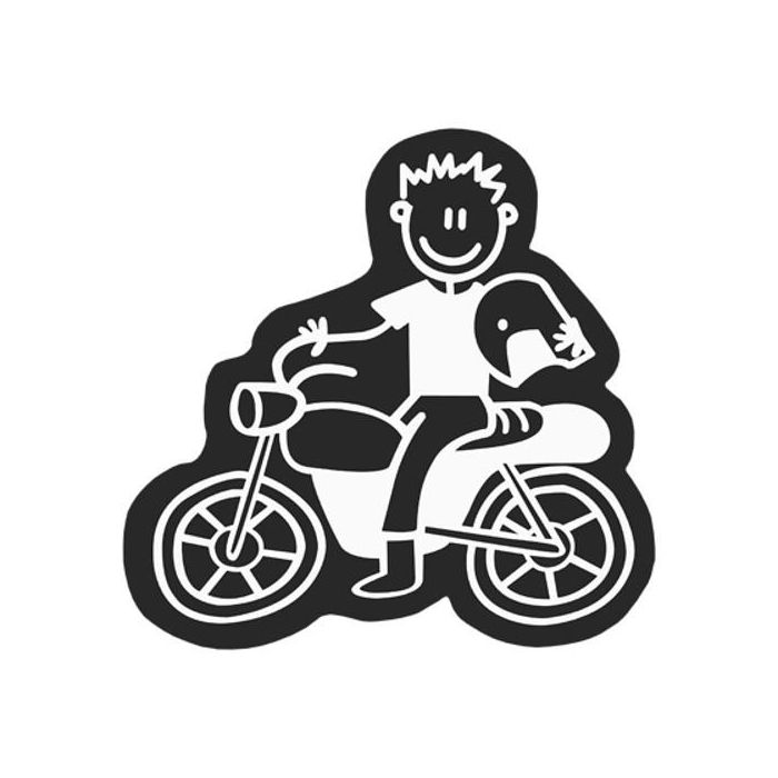 Abc ADH06681 Adhesivo Personalizable Familia Hombre Moto para Ventanas de Coche Exterior Abc ADH06681 Adhesivo Personalizable Familia Hombre Moto para Ventanas de Coche Exterior