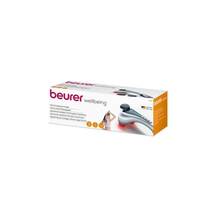 Beurer MG-100 Aparato de Masaje con Presión por Golpeteo e Infrarrojos, 4 Programas, 5 Velocidades, Carcasa de Aluminio 3