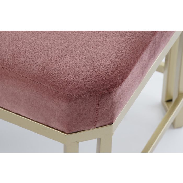 DKD Home Decor Descalzadora Glam Rosa Set 3 Piezas de Velvet y Metal - 120x40x46 cm, Altura Asiento 47 cm 3 DKD Home Decor Descalzadora Glam Rosa Set 3 Piezas de Velvet y Metal - 120x40x46 cm, Altura Asiento 47 cm 3