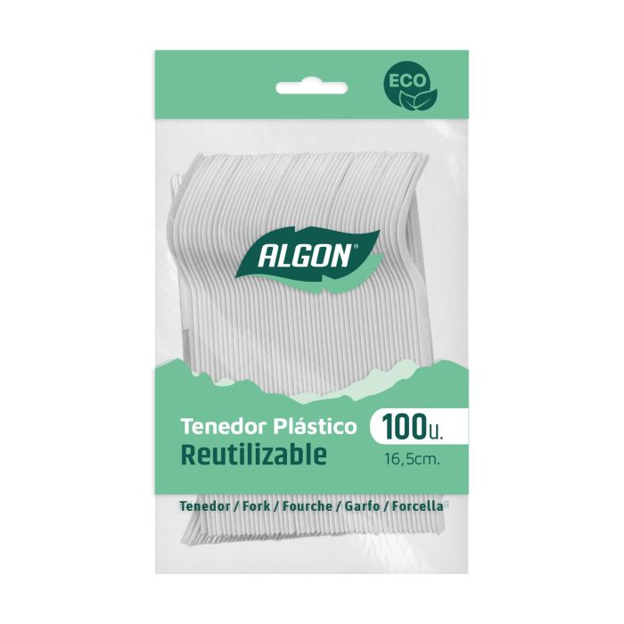 Set de 100 Tenedores Ecológicos Algon 16.5 cm (20 Cajas) 1 Set de 100 Tenedores Ecológicos Algon 16.5 cm (20 Cajas) 1