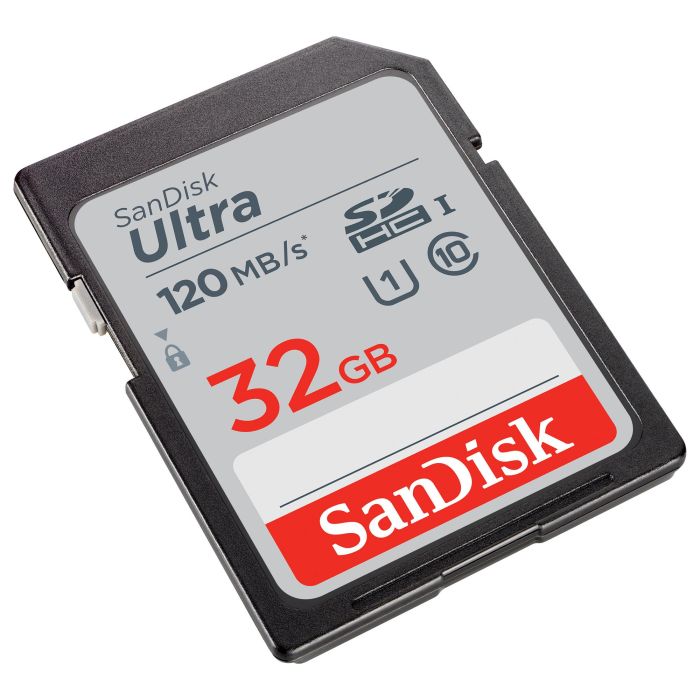 SanDisk Tarjeta de Memoria Ultra SDHC 32GB Class 10 UHS-I Velocidad de Lectura 120 MB/s 3