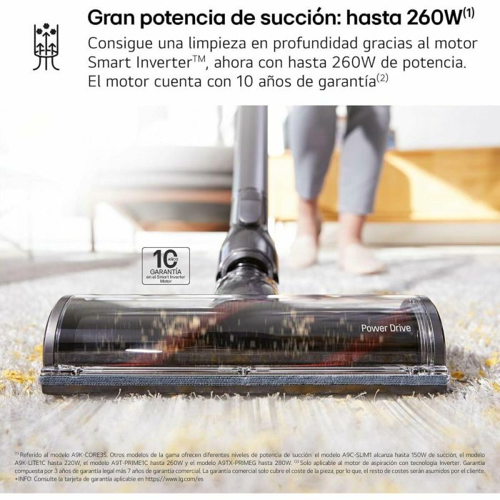 Aspirador Escoba Ciclónico Inalámbrico LG A9K-CORE3S 2 Aspirador Escoba Ciclónico Inalámbrico LG A9K-CORE3S 2