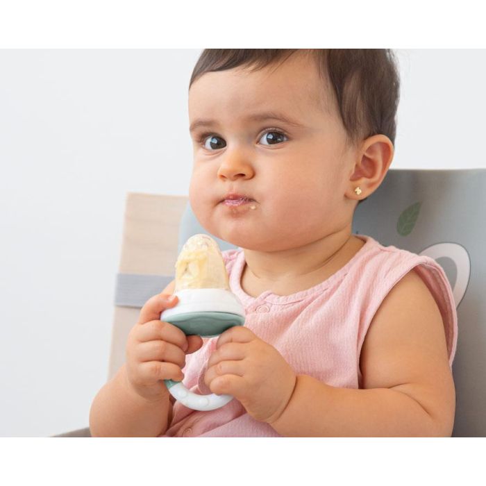 KioKids Alimentador Antiahogo Silicone Red para Niños +6 Meses Color Salvia 1