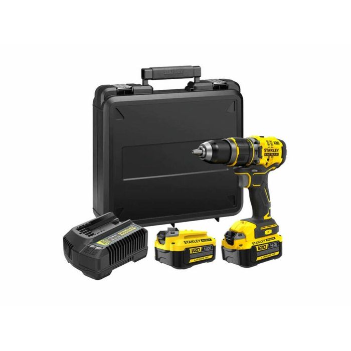 Stanley FATMAX SFMCD721M2K-QW Taladro Percutor V20 Brushless 18V con 2 Baterías 4.0Ah, Cargador y Maletín 9 Stanley FATMAX SFMCD721M2K-QW Taladro Percutor V20 Brushless 18V con 2 Baterías 4.0Ah, Cargador y Maletín 9