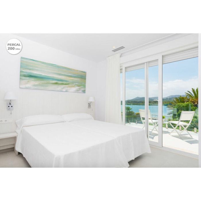 Juego de Sábanas Hosteline IRIS PREMIUM Blanco Cama de 105 1 Juego de Sábanas Hosteline IRIS PREMIUM Blanco Cama de 105 1
