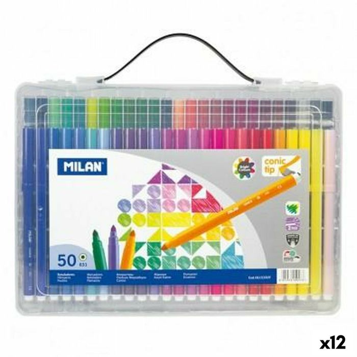 Set de Rotuladores Milan Conic Multicolor 50 Piezas (12 Unidades) 0 Set de Rotuladores Milan Conic Multicolor 50 Piezas (12 Unidades) 0