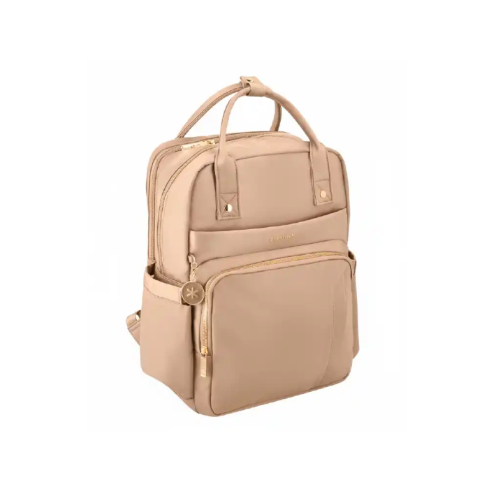Antartik Mochila Nova Compartimentos Nailon Repelente Agua Beige 410x180x320 mm 3