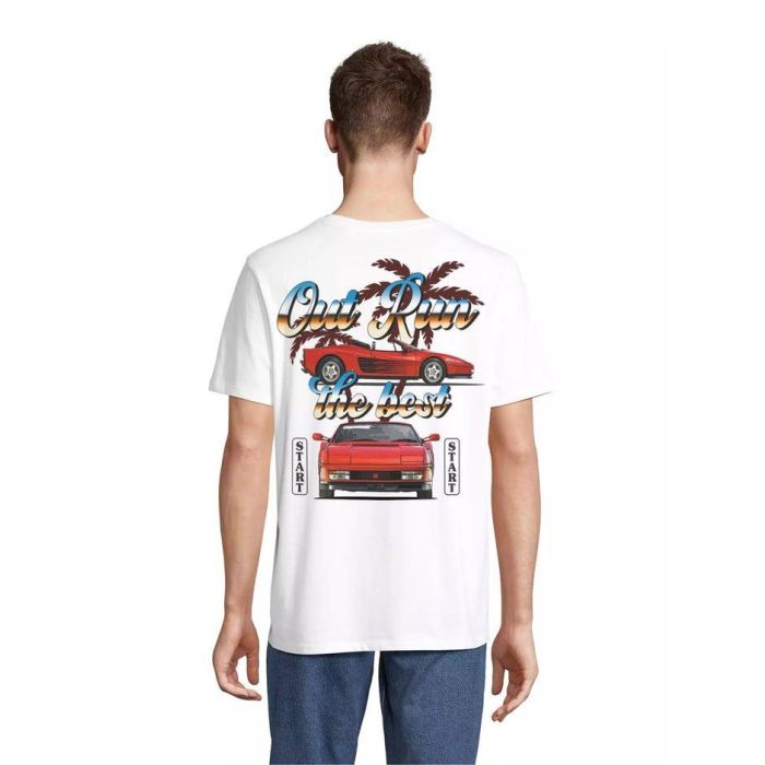 Radikal Revolution RKOUT203L Camiseta Out Run Blanca Talla L - Diseño Clásico Inspirado en el Mítico Videojuego SEGA de los 80s 3