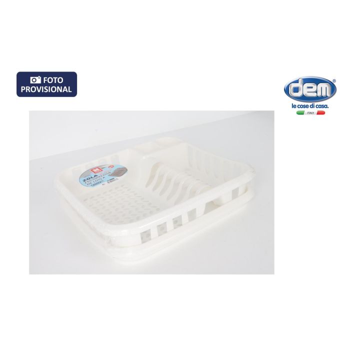 Inde Escurreplatos con Bandeja Zola Blanco 34x35x8,5 cm (4 Unidades) Inde Escurreplatos con Bandeja Zola Blanco 34x35x8,5 cm (4 Unidades)