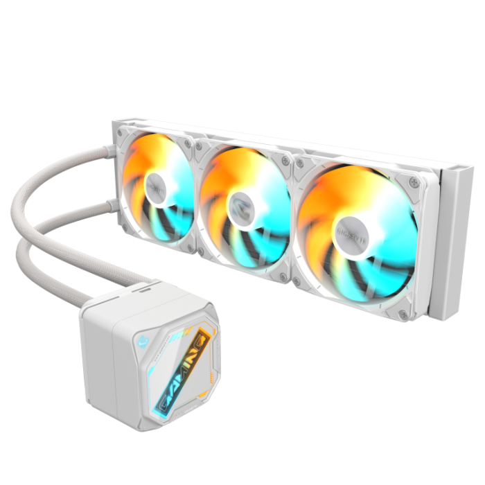 GIGABYTE GAMING 360 ICE Sistema de Refrigeración Líquida AIO Procesador 3 Ventiladores 12cm Blanco ARGB 300W LGA/AM