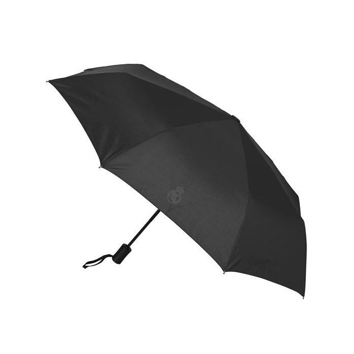 Safta Paraguas Plegable Automático 58 cm Real Madrid Premium - 8 Paneles, Varilla de Metal