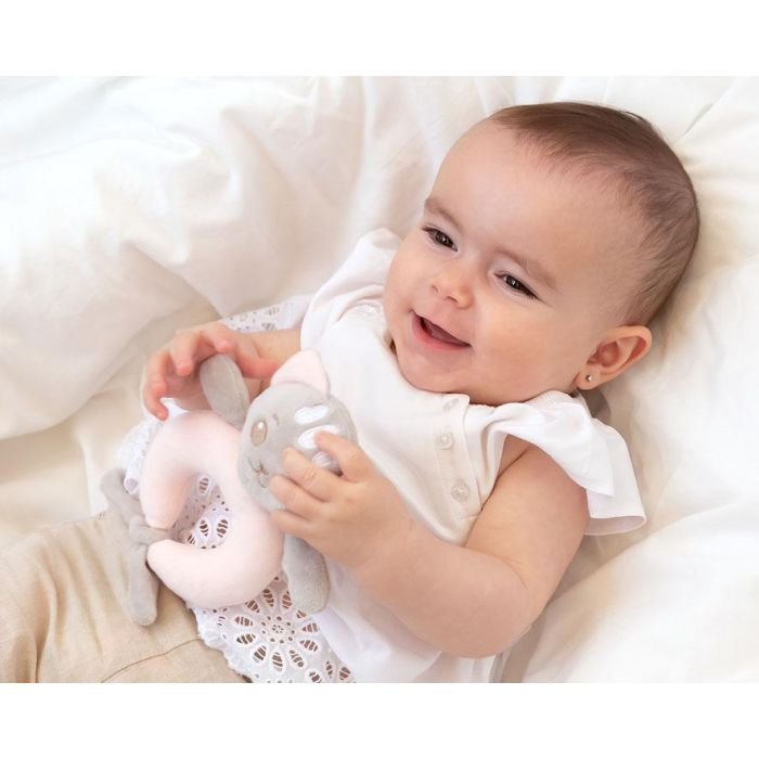 KioKids Sonajero Peluche Gatito Rosa para Bebés +3 Meses | Juguete Suave y Blandito para Desarrollo Sensorial y Auditivo 1 KioKids Sonajero Peluche Gatito Rosa para Bebés +3 Meses | Juguete Suave y Blandito para Desarrollo Sensorial y Auditivo 1