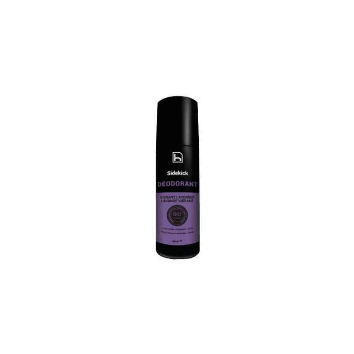 SIDEKICK Desodorante Natural Lavanda Roll-on 90ml con Piedra Alumbre y Romero, regula sudoración, certificado BIO Acene