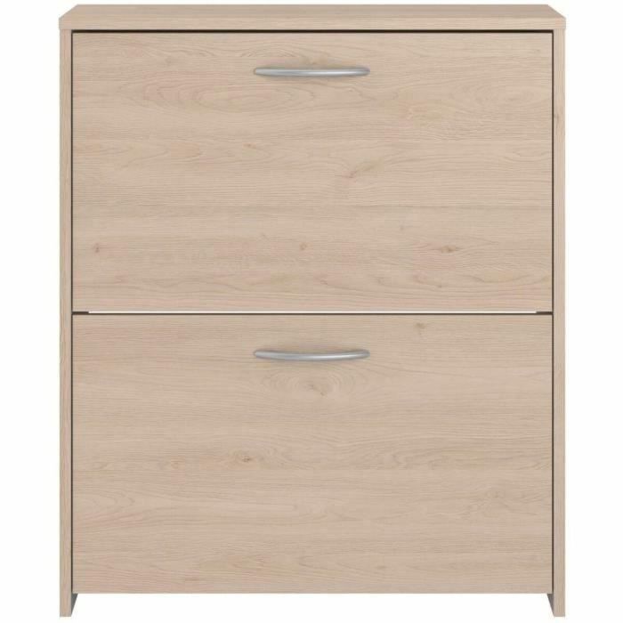 Parisot Zapatero con 2 puertas - Roble - 66,5 x 78,5 x 25,1 - EASYLIFE7901MCHA 2