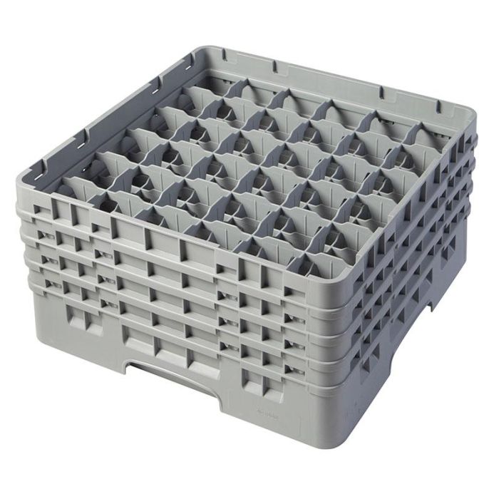 CAMBRO - 36S800-119 - Cesta de lavado 36 comp. 4 alturas - 7,2 cm Ø máx. - alt. máx. 21,7 cm - 50 x 50 x 26,7 cm - Verde sherwood