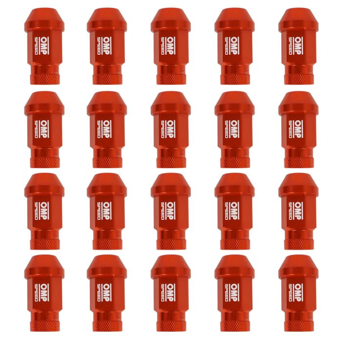 Omp OMPS09931410 Juego 20 Tuercas Rueda Aluminio 7075 M14x1.5 Llave 19mm Largo 40mm Naranja 2
