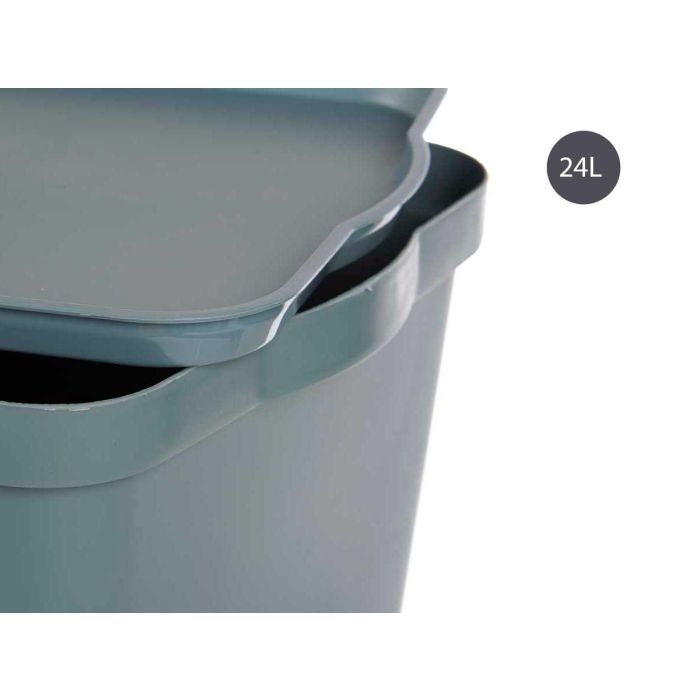 Caja Plastico Con Tapa 24L Gris Kipit 29X24CM (6 Unidades) 3 Caja Plastico Con Tapa 24L Gris Kipit 29X24CM (6 Unidades) 3
