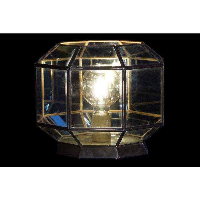 DKD Home Decor Lámpara de Sobremesa Moderna de Diseño Cristal y Latón Azul Dorado E27 50W 220V con Cable 180cm 29x29x25 cm 3 DKD Home Decor Lámpara de Sobremesa Moderna de Diseño Cristal y Latón Azul Dorado E27 50W 220V con Cable 180cm 29x29x25 cm 3