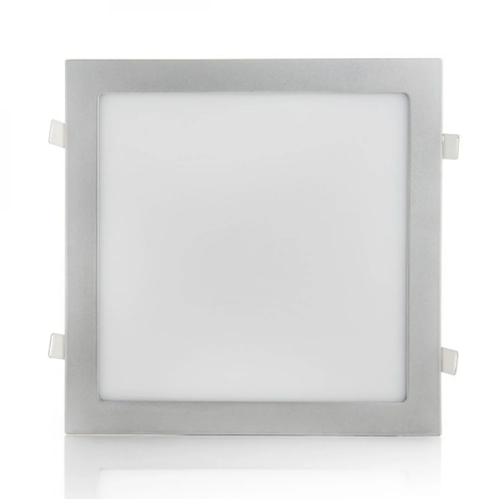 Panel LED 25W 2500Lm 4200K Cuadrado Plata 40.000H HO-RDP-25W-MP-W