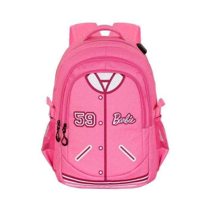 Karactermania Barbie Run. Plus Fan Varsity Mochila Escolar Rosa 44x34x21 cm con Puerto USB y Compartimentos Múltiples 5 Karactermania Barbie Run. Plus Fan Varsity Mochila Escolar Rosa 44x34x21 cm con Puerto USB y Compartimentos Múltiples 5