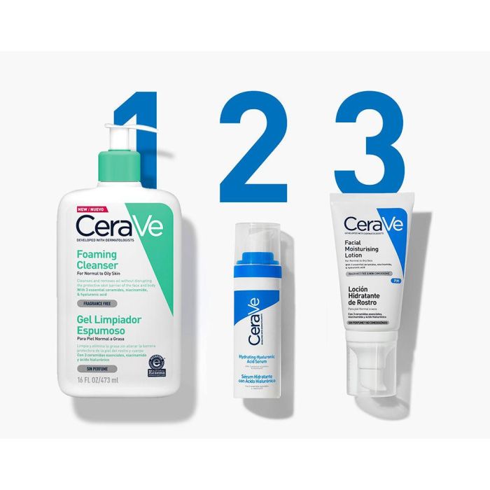 Cerave Sérum Hidratante con Ácido Hialurónico para Rostro, Hidratación 24h, 30 ml