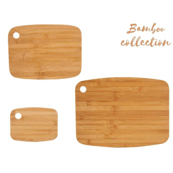 KINVARA Set 3 Tablas Cortar Bambú Cocina Profesionales 36x28x3 cm (Set de 12) 3