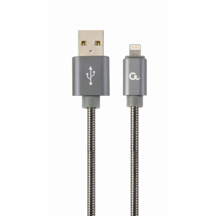 GEMBIRD CC-USB2S-AMLM-1M-BG Cable Conector Lightning USB A 8m Gris GEMBIRD CC-USB2S-AMLM-1M-BG Cable Conector Lightning USB A 8m Gris