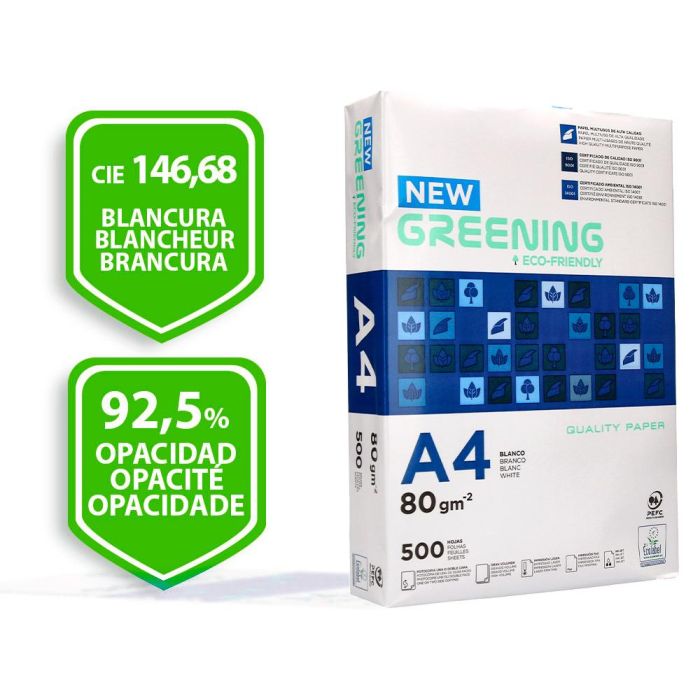 Papel Fotocopiadora Greening Din A4 80 gramos Paquete De 500 Hojas 1 Papel Fotocopiadora Greening Din A4 80 gramos Paquete De 500 Hojas 1