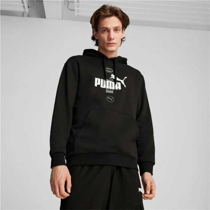 Sudadera con Capucha Hombre Puma Puma Power Graphic Negro 4 Sudadera con Capucha Hombre Puma Puma Power Graphic Negro 4