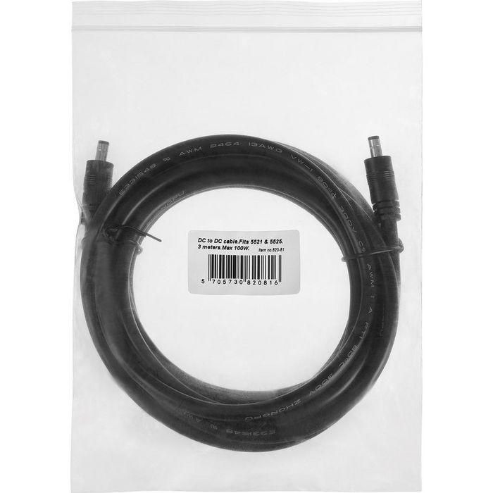 Sandberg DC to DC 5521+5525. 3M. 100W. 1 Sandberg DC to DC 5521+5525. 3M. 100W. 1