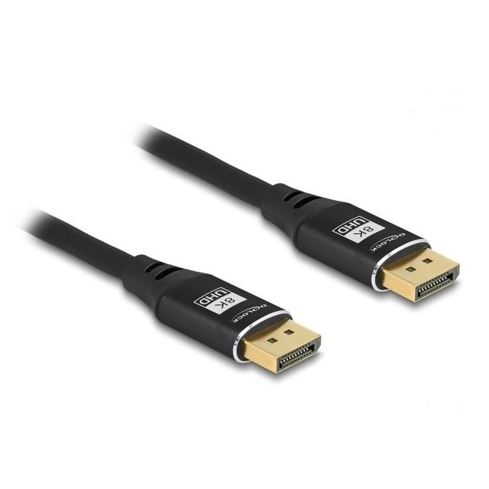 DeLOCK Cable DisplayPort 8K 60 Hz, 3m, Negro, Conectores Metálicos
