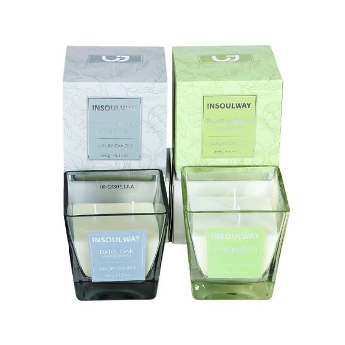 DKD Home Decor Vela Verde Rosa 8 x 9 x 8 cm (4 Unidades)