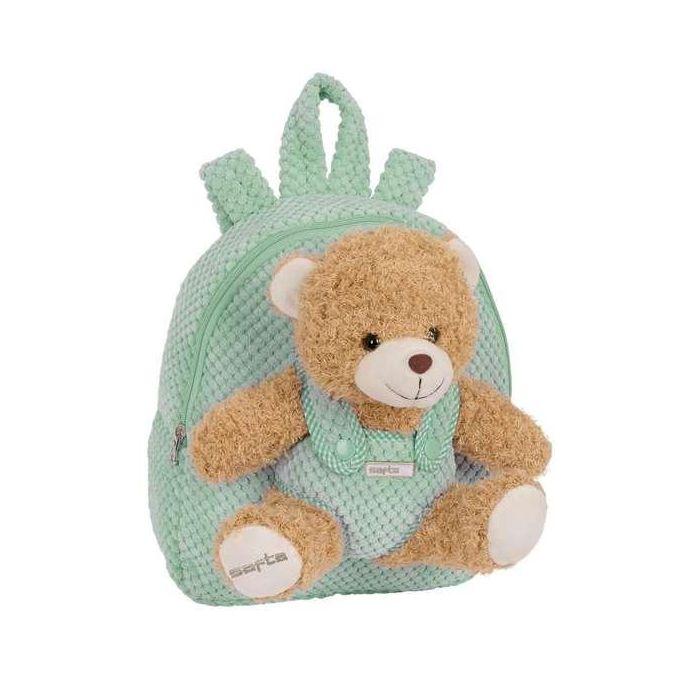 Mochila Safta Preescolar Osito Extraible Verde 75x230x270 mm Mochila Safta Preescolar Osito Extraible Verde 75x230x270 mm