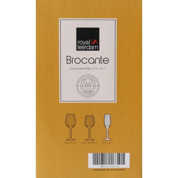 Royal Leerdam Set de 6 Copas de Champagne Brocante de 21 cl (4.8 x 23 cm) 4