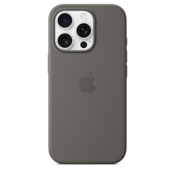 Apple iPhone 16 Pro - Funda de Silicona con MagSafe - Gris Piedra 2 Apple iPhone 16 Pro - Funda de Silicona con MagSafe - Gris Piedra 2