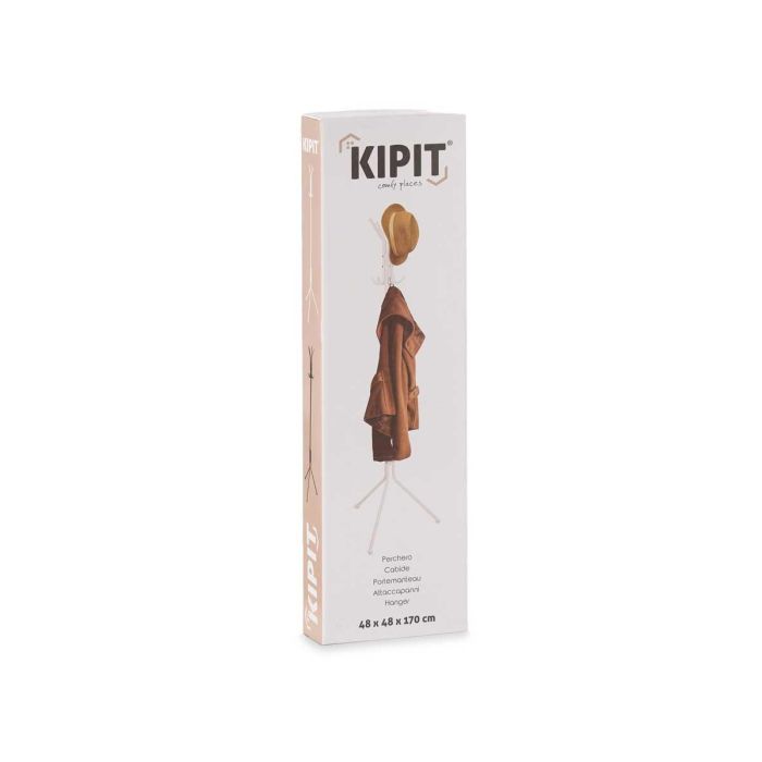 Perchero Metal Mate Blanca Kipit 59x6x26cm (6 Unidades) 2 Perchero Metal Mate Blanca Kipit 59x6x26cm (6 Unidades) 2