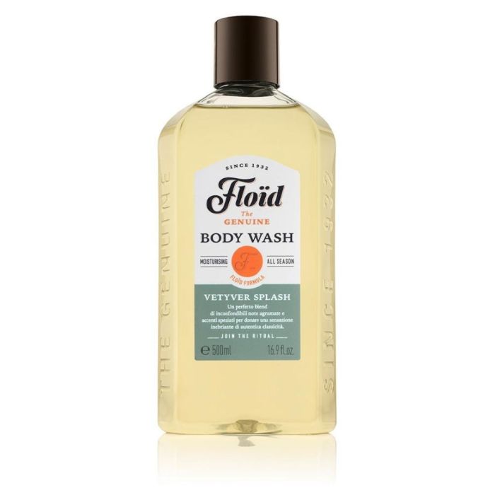 Floid Gel de Baño Vetyver Splash - Limpieza Profunda, Revitalizante e Hidratante con Aroma Inconfundible a Cedro y Bergamota 500 mL