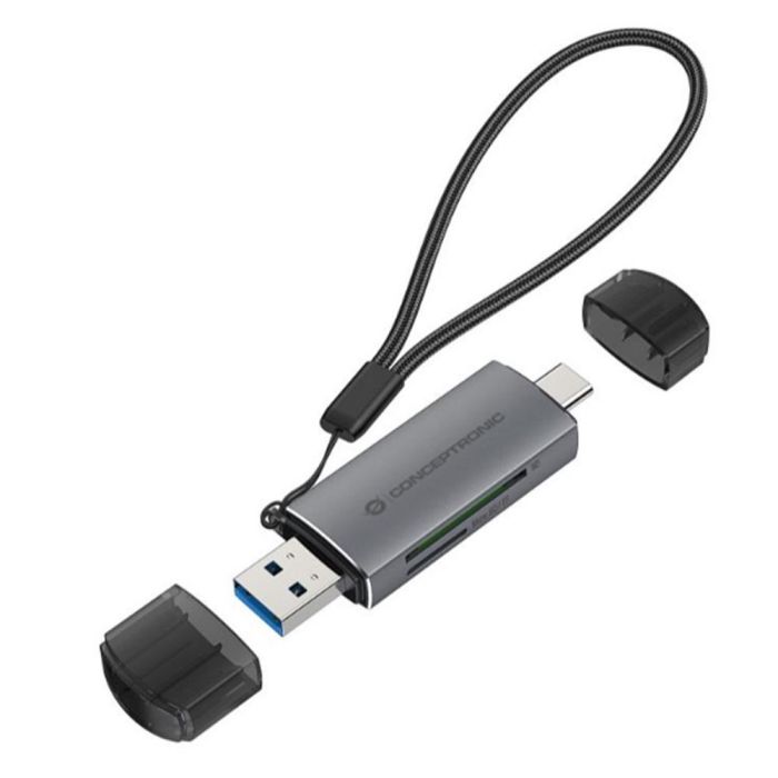 Conceptronic Lector de Tarjetas Externo 2in1 USB-C y USB-A Compatible con SD, SDHC, SDXC, Micro SD/T-Flash, Micro SDHC, Micro SDXC 0 Conceptronic Lector de Tarjetas Externo 2in1 USB-C y USB-A Compatible con SD, SDHC, SDXC, Micro SD/T-Flash, Micro SDHC, Micro SDXC 0
