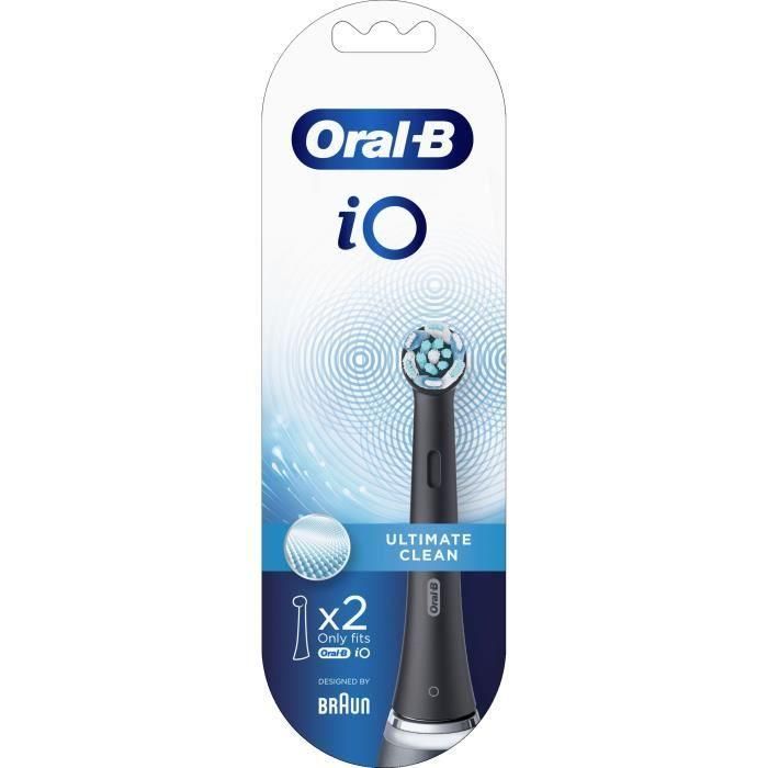 Oral-B Cabezales de Cepillo iO Ultimate Clean Black para Limpieza Eficaz y Eliminación de Placa (2 Unidades) 1 Oral-B Cabezales de Cepillo iO Ultimate Clean Black para Limpieza Eficaz y Eliminación de Placa (2 Unidades) 1