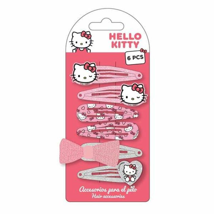 Cerdá Hello Kitty Clips Accesorios Pelo 6 Piezas Pink para Niñas 2 Cerdá Hello Kitty Clips Accesorios Pelo 6 Piezas Pink para Niñas 2