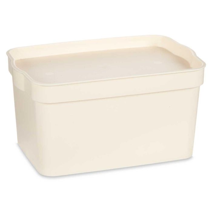 Caja Plastico Con Tapa 2,3L Crema Kipit 13X11CM (24 Unidades) 1 Caja Plastico Con Tapa 2,3L Crema Kipit 13X11CM (24 Unidades) 1