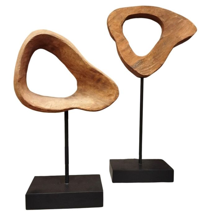 Figura Decorativa Home ESPRIT Marrón Negro Moderno 22 X 9 X 44 CM 4 Figura Decorativa Home ESPRIT Marrón Negro Moderno 22 X 9 X 44 CM 4
