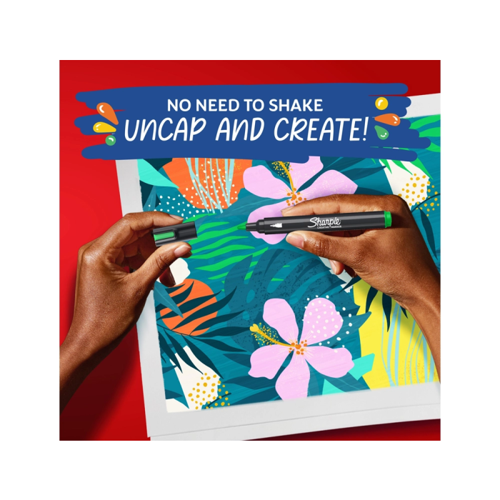 Sharpie Rotulador Acrílico Punta Redonda Blíster 2 Unidades Blanco y Negro para Múltiples Superficies 8 Sharpie Rotulador Acrílico Punta Redonda Blíster 2 Unidades Blanco y Negro para Múltiples Superficies 8