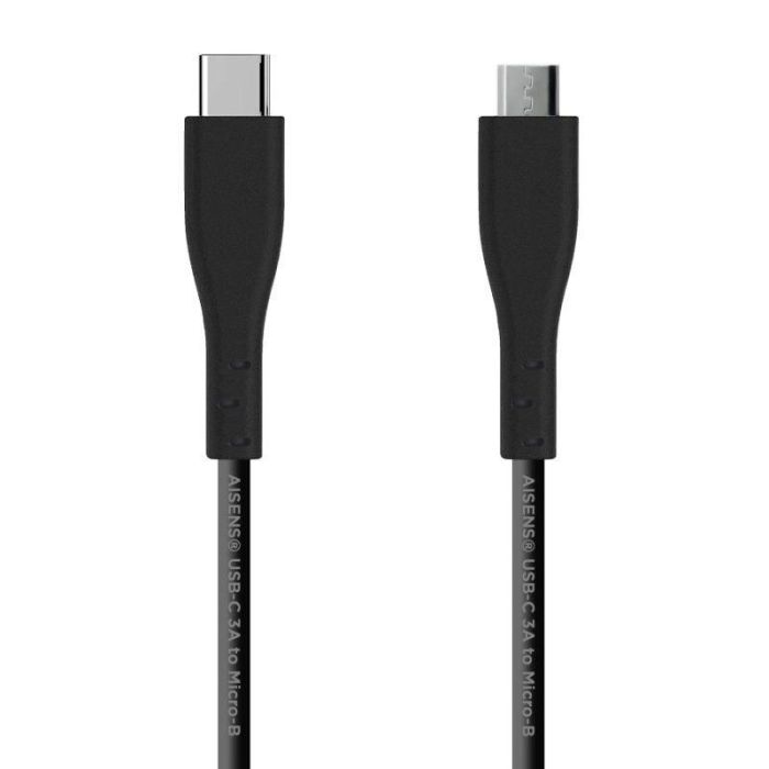 Aisens Cable Usb 2.0 3A Tipo Usb-C-M - B-M Negro 2,0M