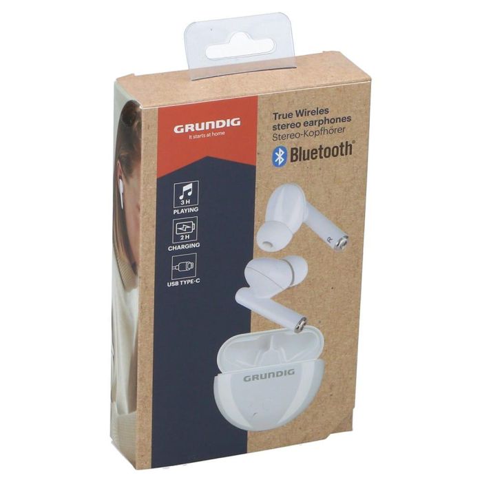 Auriculares inalámbricos earbuds bluetooth con estuche blanco 3 Auriculares inalámbricos earbuds bluetooth con estuche blanco 3