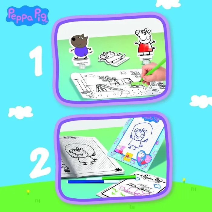 Lisciani Giochi LIS8008324095841 Mochila para Colorear y Escuela de Dibujo Peppa Pig 3