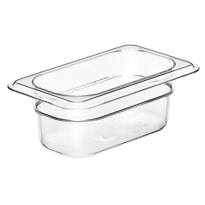 CAMBRO 92CW-135 - Recipiente GN 1/9-  0,57 L - 10,8 x 17,6 x 6,5 cm - (No incluye tapa) -  Transparente - Venta 1 unidad.