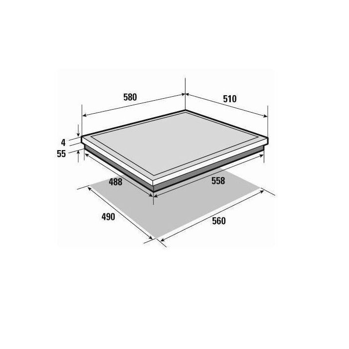 Brandt BPI6310B Placa de inducción 3 zonas, 4600W, Controles electrónicos, Temporizador, Seguridad, 58x51cm, Vidrio Negro 1 Brandt BPI6310B Placa de inducción 3 zonas, 4600W, Controles electrónicos, Temporizador, Seguridad, 58x51cm, Vidrio Negro 1