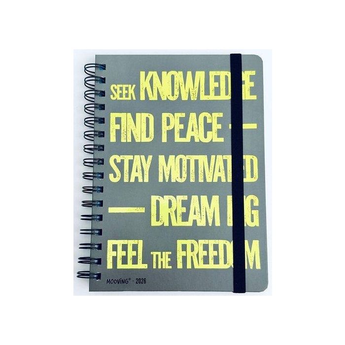 Agenda Anual (2026) Mooving Urban Wire-O Tapa Extra Con Goma 150X210 S/V Surtido (2 Mod.)