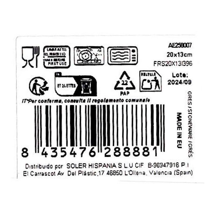 La Mediterranea Bandeja Rectangular 20 x 20.1 cm (24 Unidades) 3